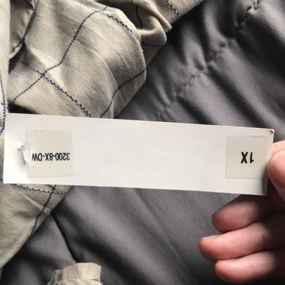 Maggie&Max light brown embroidered floral long sleeve button down shirt Size 1X - Picture 7 of 11